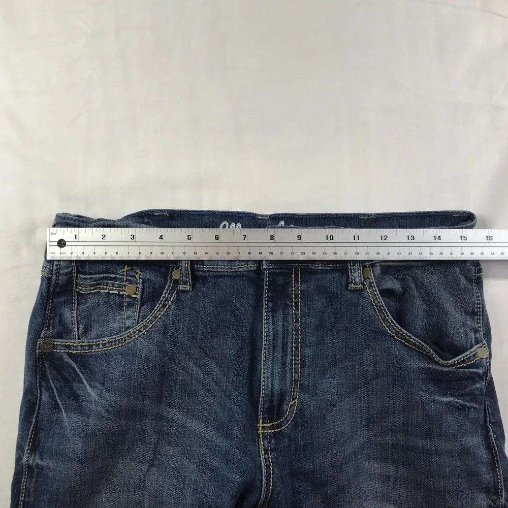 Wrangler Retro Slim Boot Men Blue Jeans 31x34 Medium Wash 10WLT7LY Stretch Denim